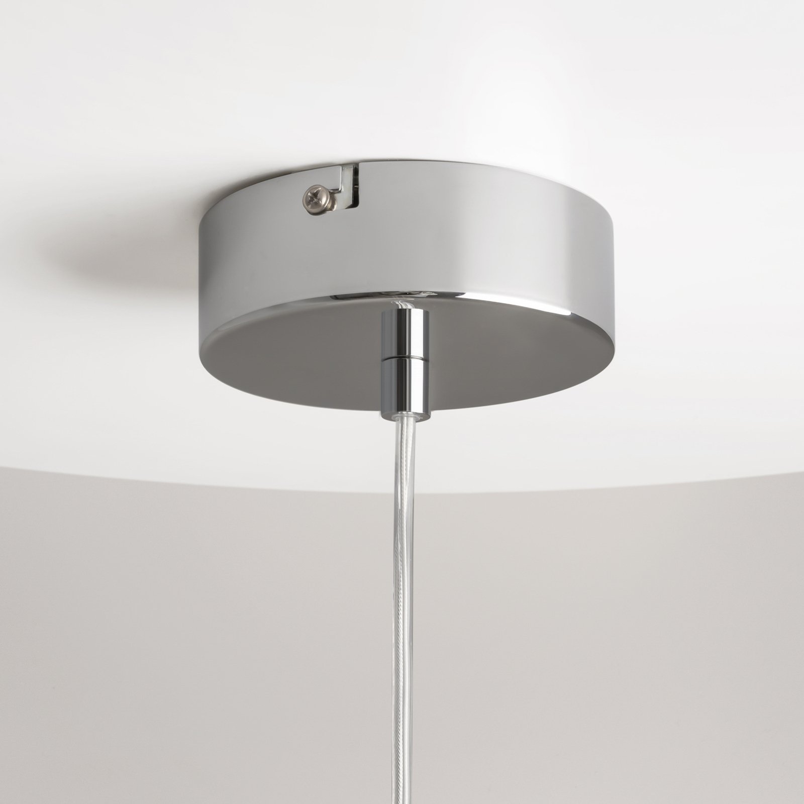 Lampada LED a sospensione Maytoni Drop, colore cromo, Ø 12 cm, vetro