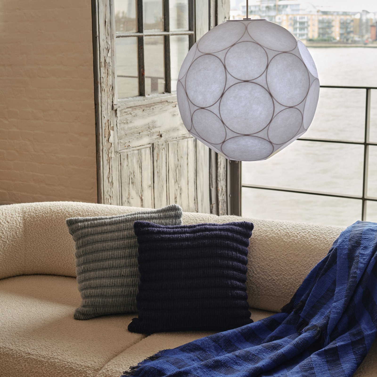 Tom Dixon hanging light Soft, Ø 45 cm, white, plastic, E27