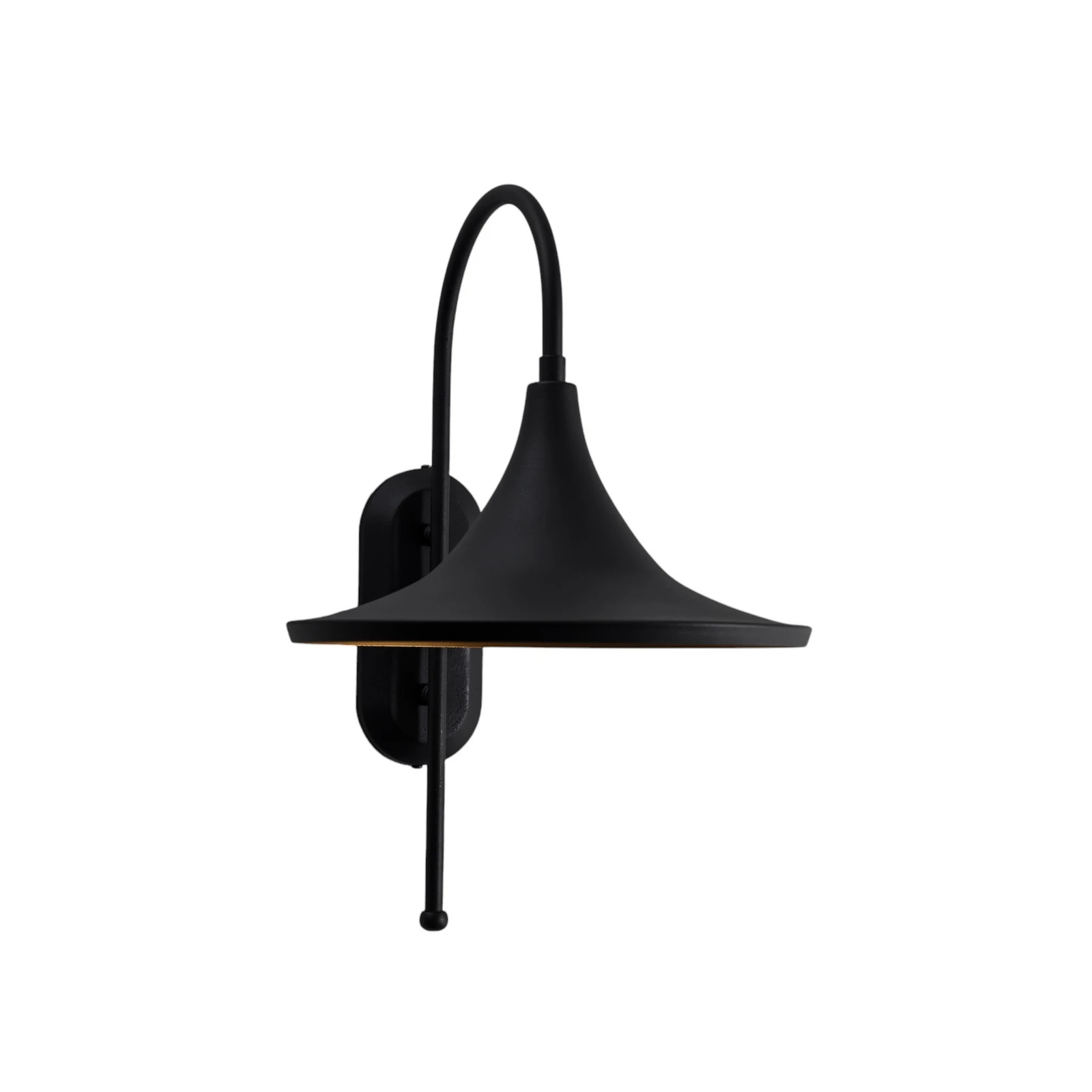 Wandleuchte Enjolino, schwarz, Höhe 48 cm, Metall, E27
