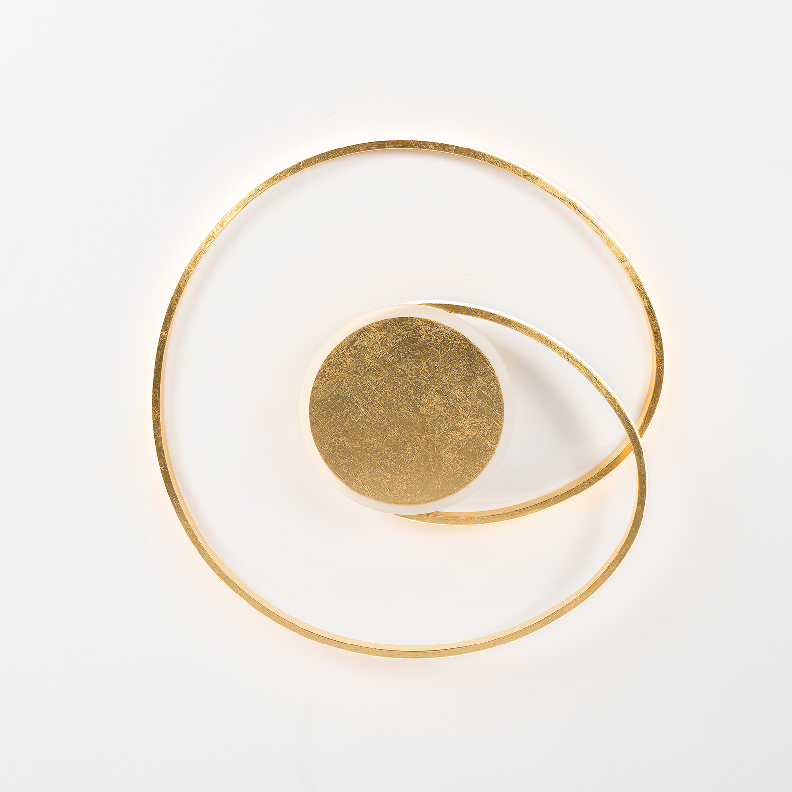 Lindby Dorle LED-loftslampe, guld, Ø 49 cm