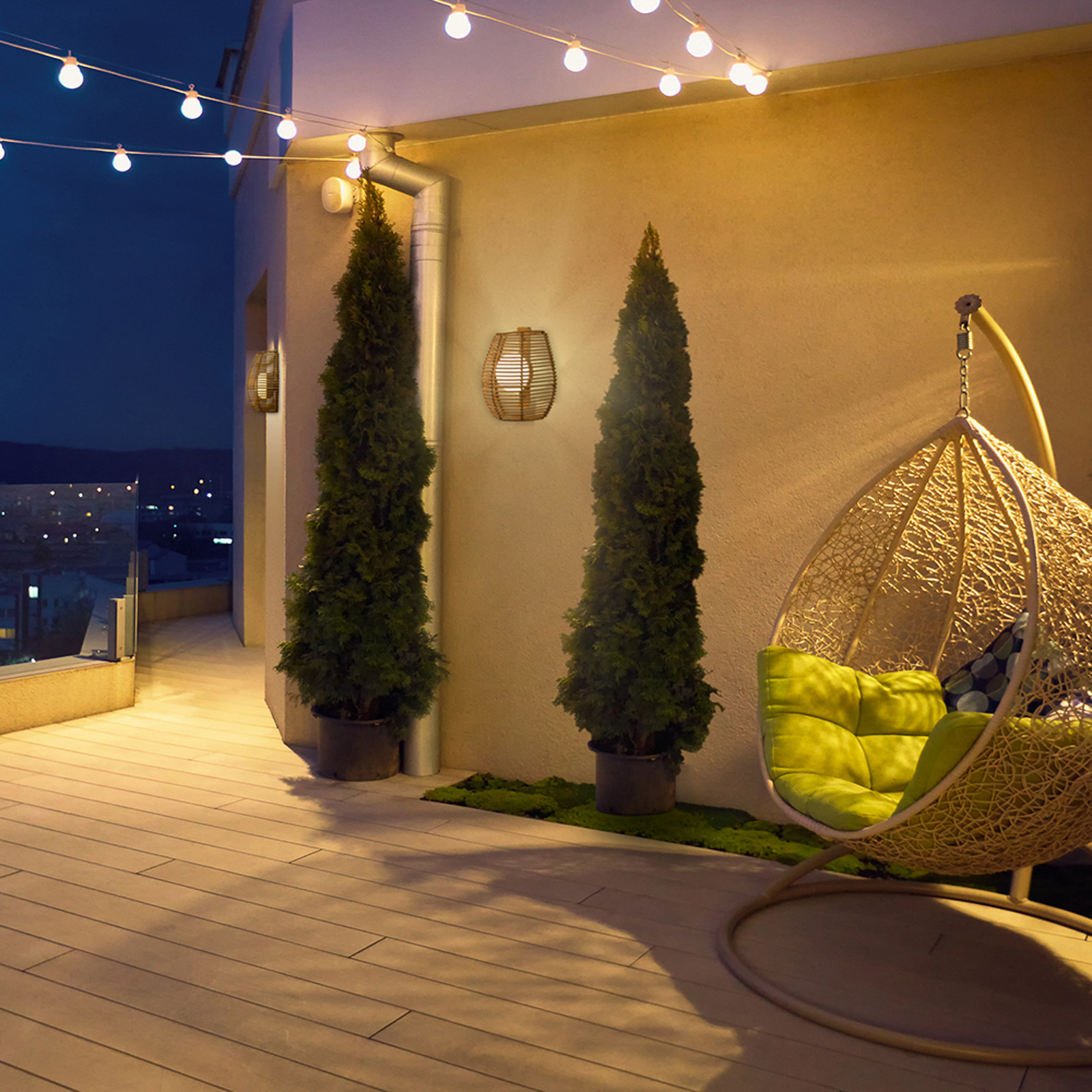Candeeiro de parede exterior Newgarden Bossa LED
