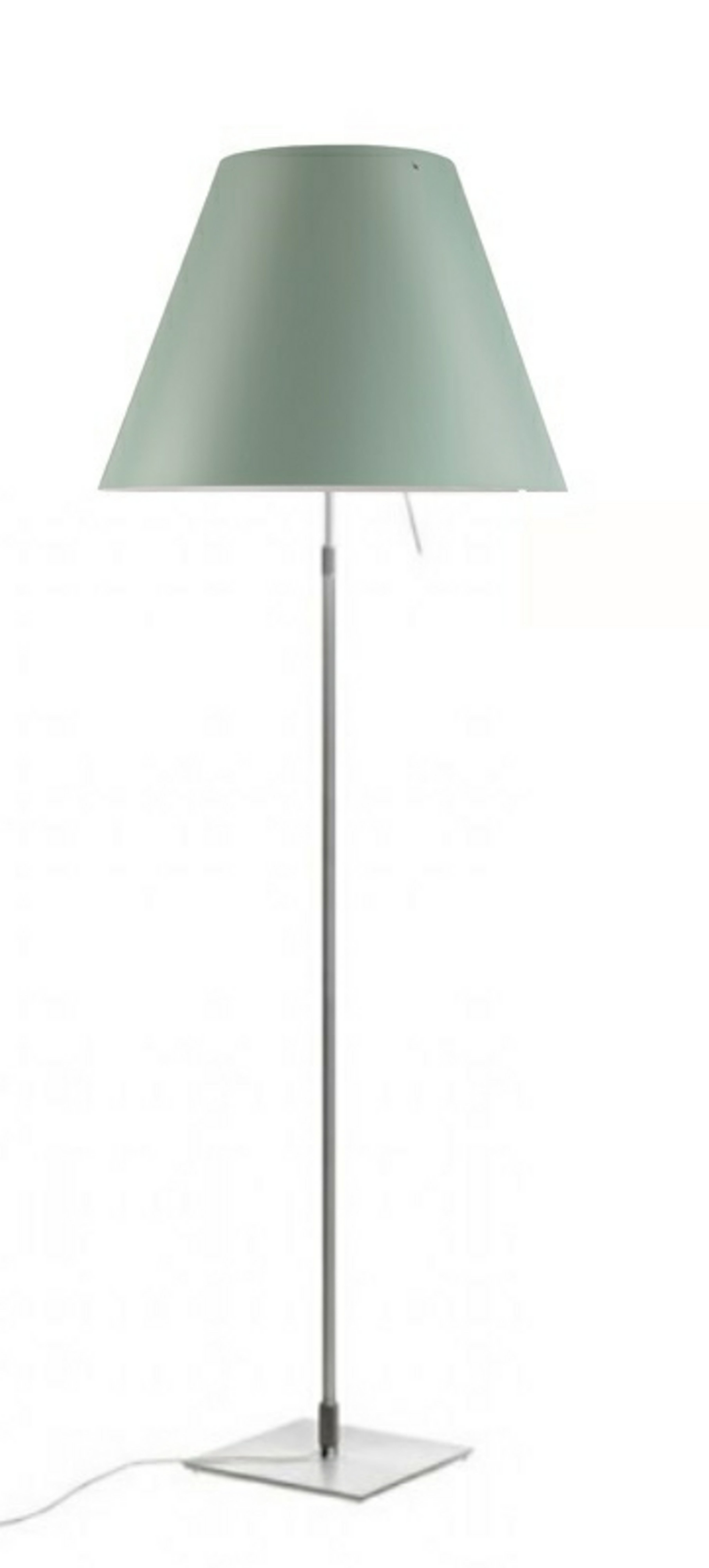 Costanza Lampadaire avec Variateur Aluminium/Vert d'Eau - Luceplan