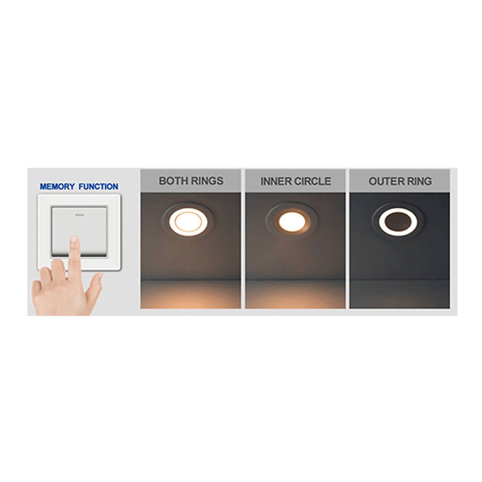 LED-Deckeneinbauleuchte Clyde, warmweiß, Ø 15 cm günstig online kaufen