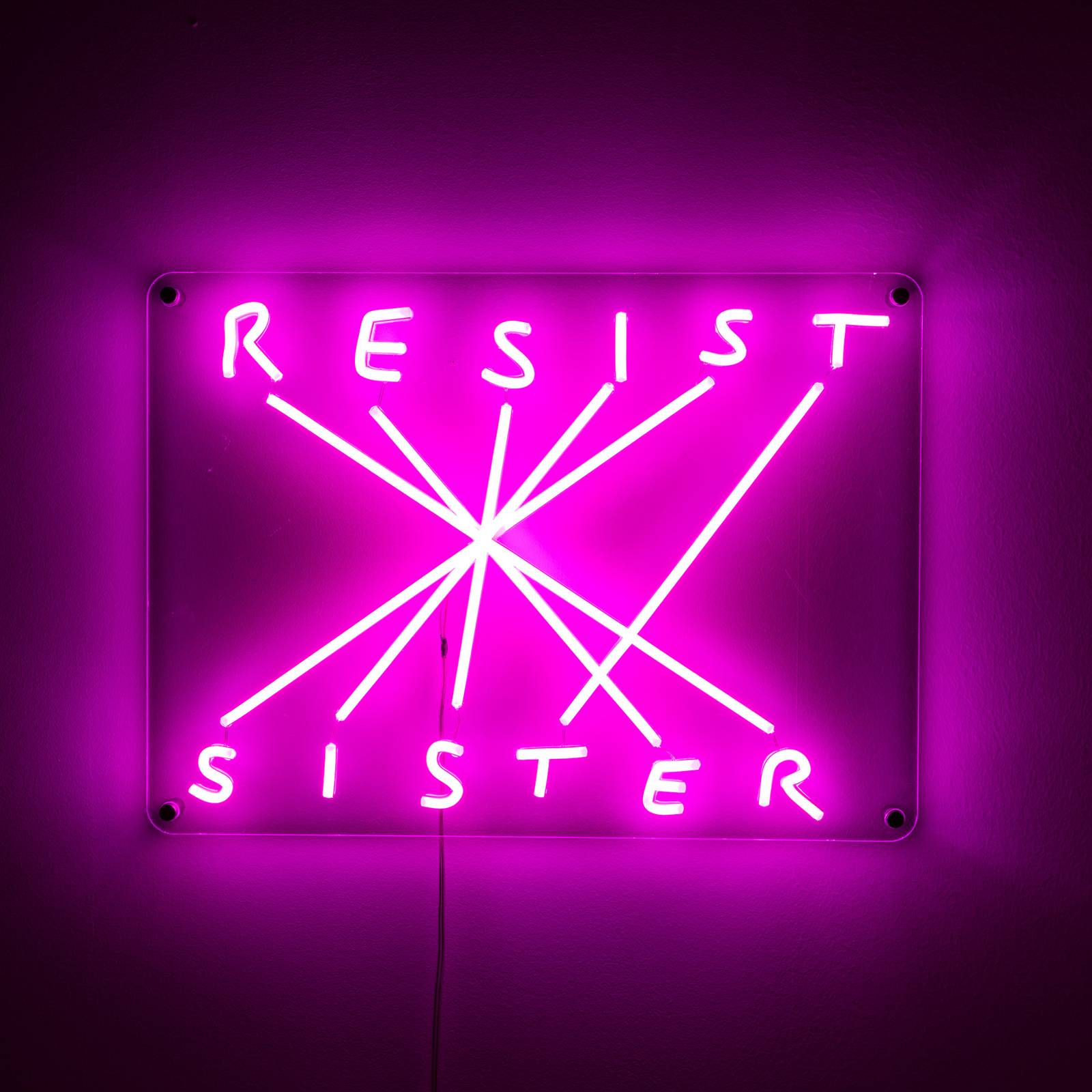 Dekoracyjny kinkiet LED Resist-Sister, fuksja