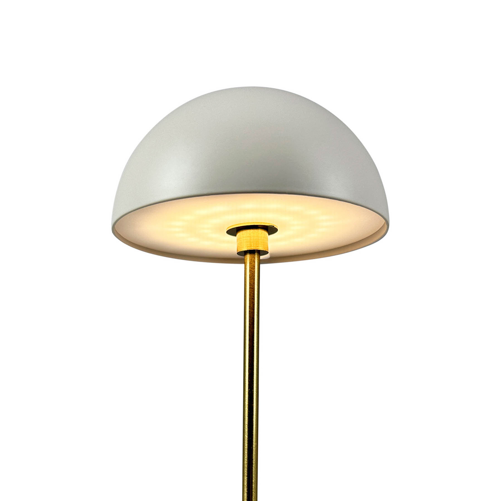 Dyberg Larsen LED table lamp Along, beige, height 20 cm