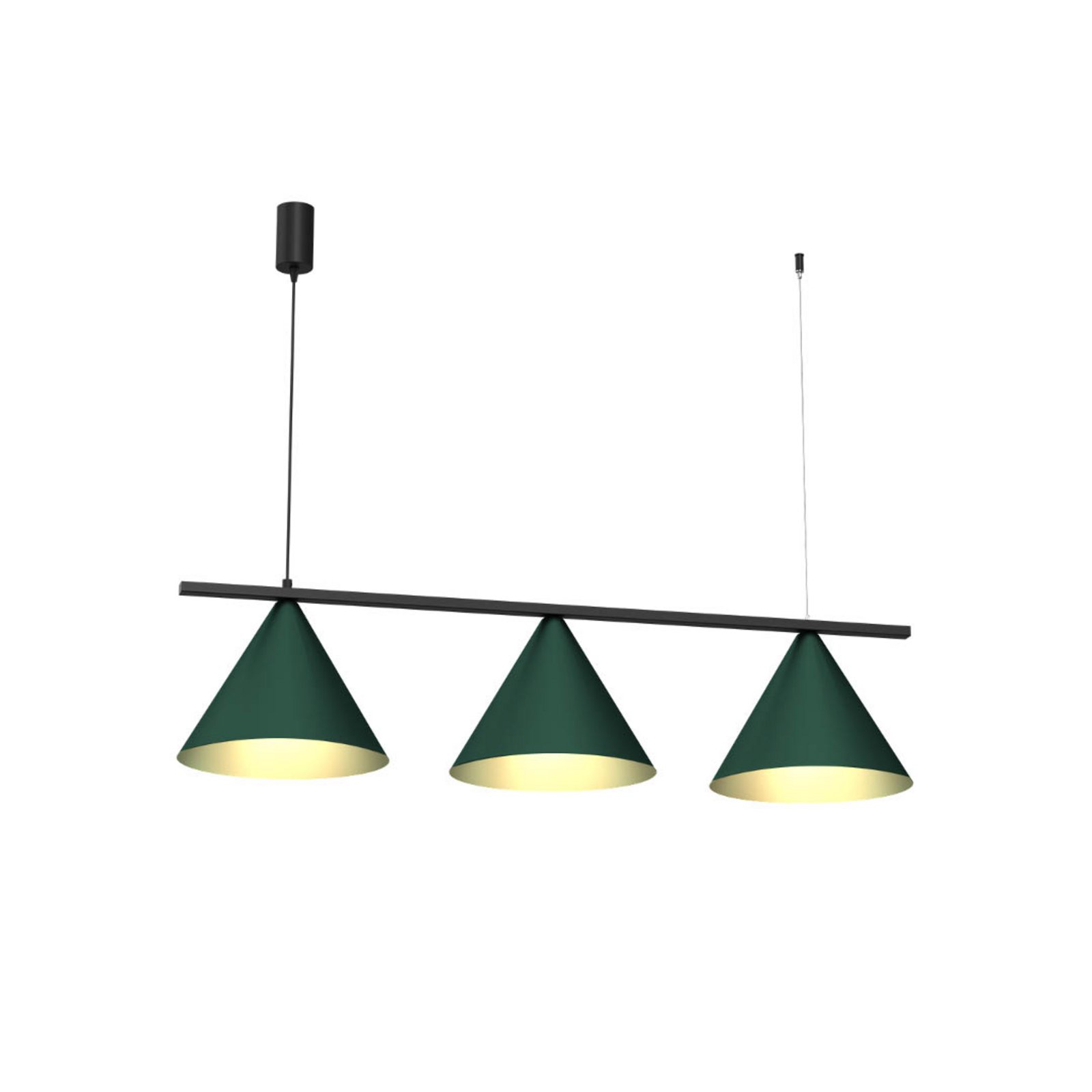 Suspension Capital, vert 3 lampes, Ø 32 cm, GX53