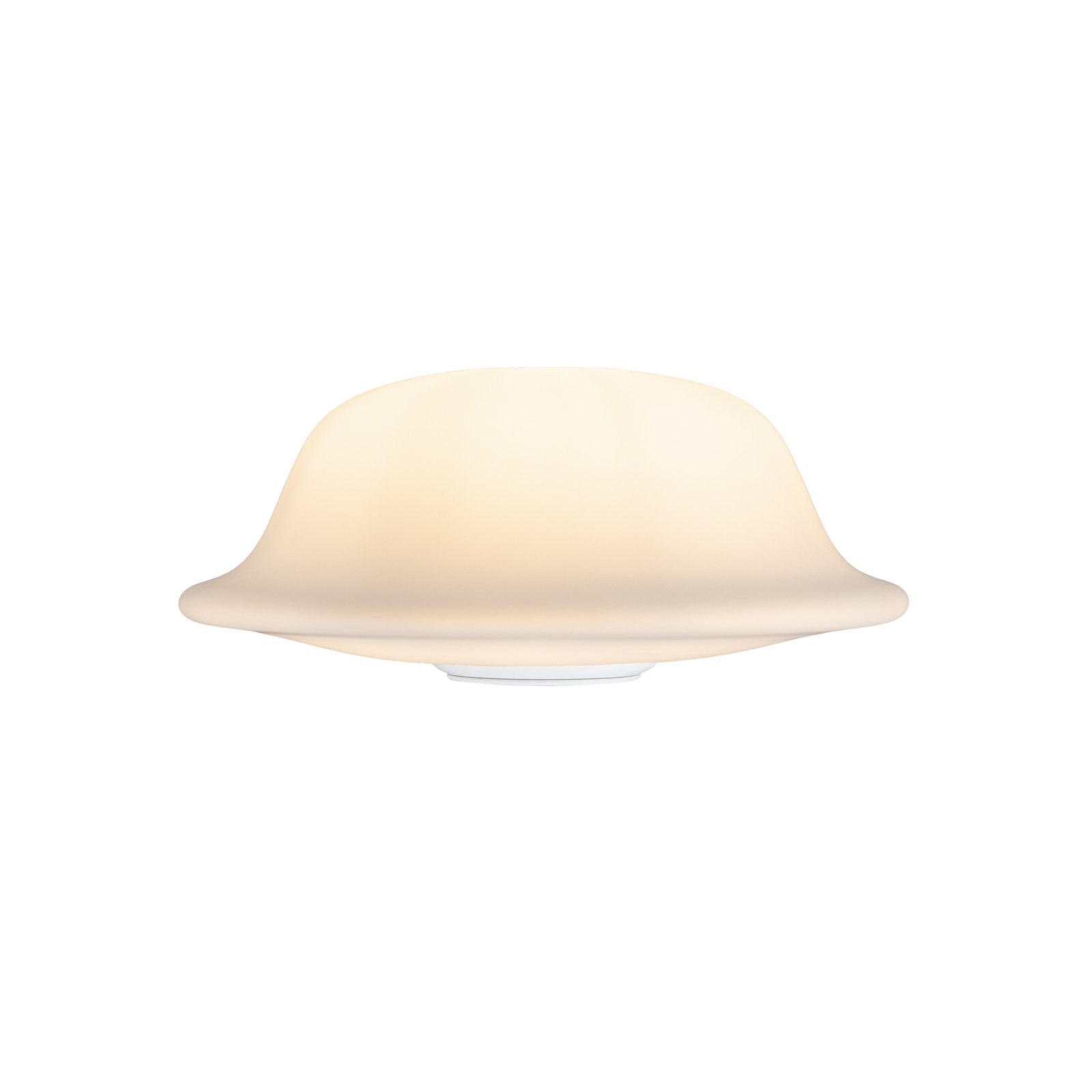UMAGE Butler table lamp glass shade, brass base
