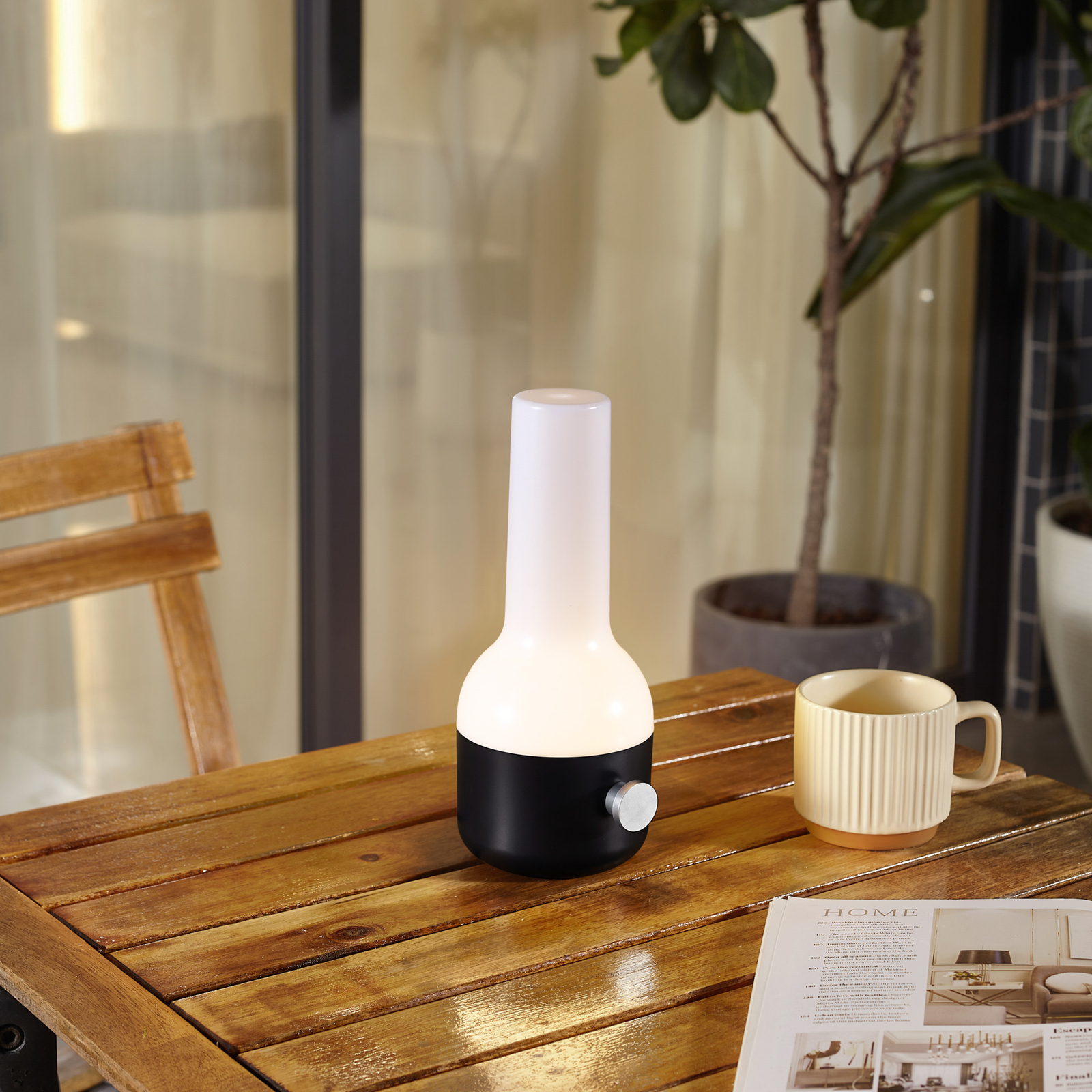 Isaline Portable Bordslampa Dim. IP44 Svart - Lindby