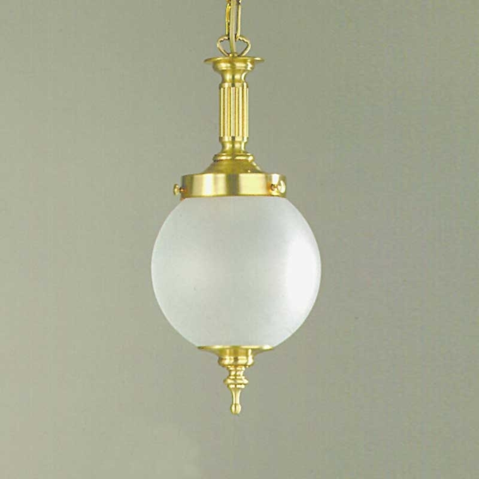 Orion Objekt Hanging Light Art Nouveau Style Bronze 20cm, for Living / Dining Room, Solid metal, glass, E27, 60 W, energy efficiency: A++