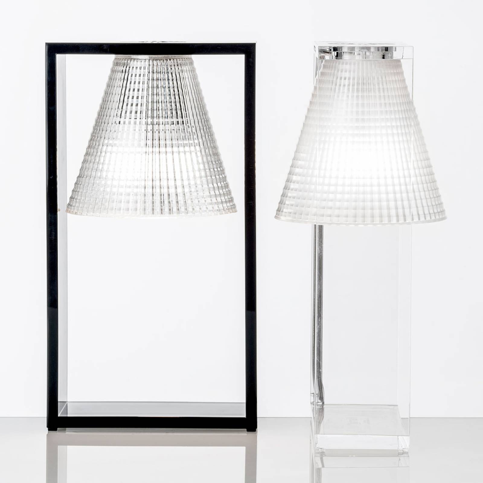 Levně Kartell Light Air LED stolní lampa černá-průhledná