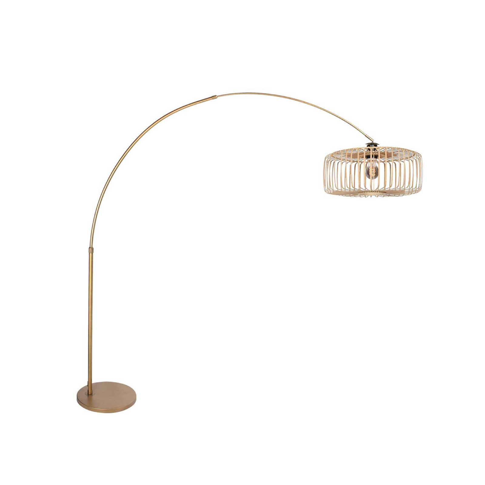 Vloerlamp Sparkled Light brons/bruin, 240 cm, hout