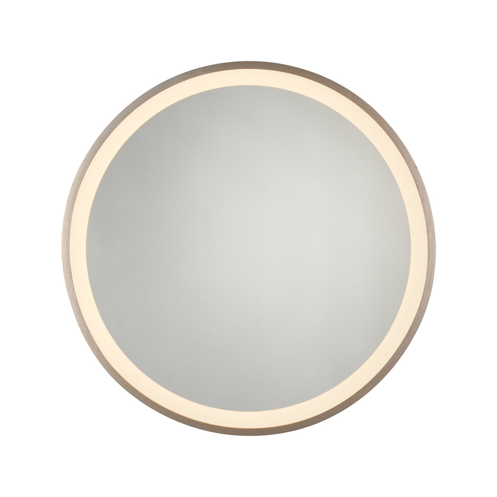 LED-Wandspiegel VIDRO, bronze, Ø 46 cm, Powerbank, Schalter