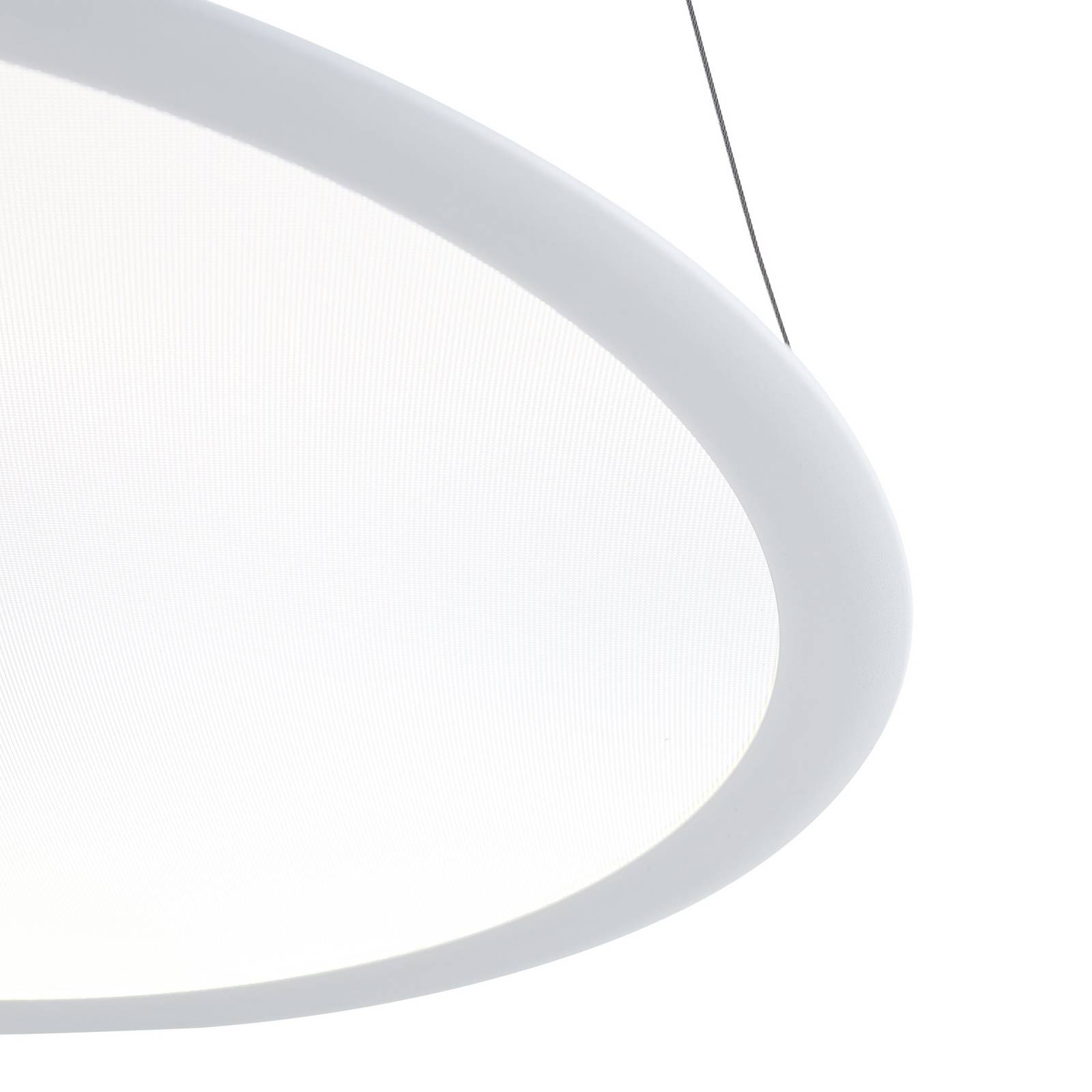 Panel LED żyrandol, biały, Ø 63 cm, metal, CCT, ściemniany, 50 W