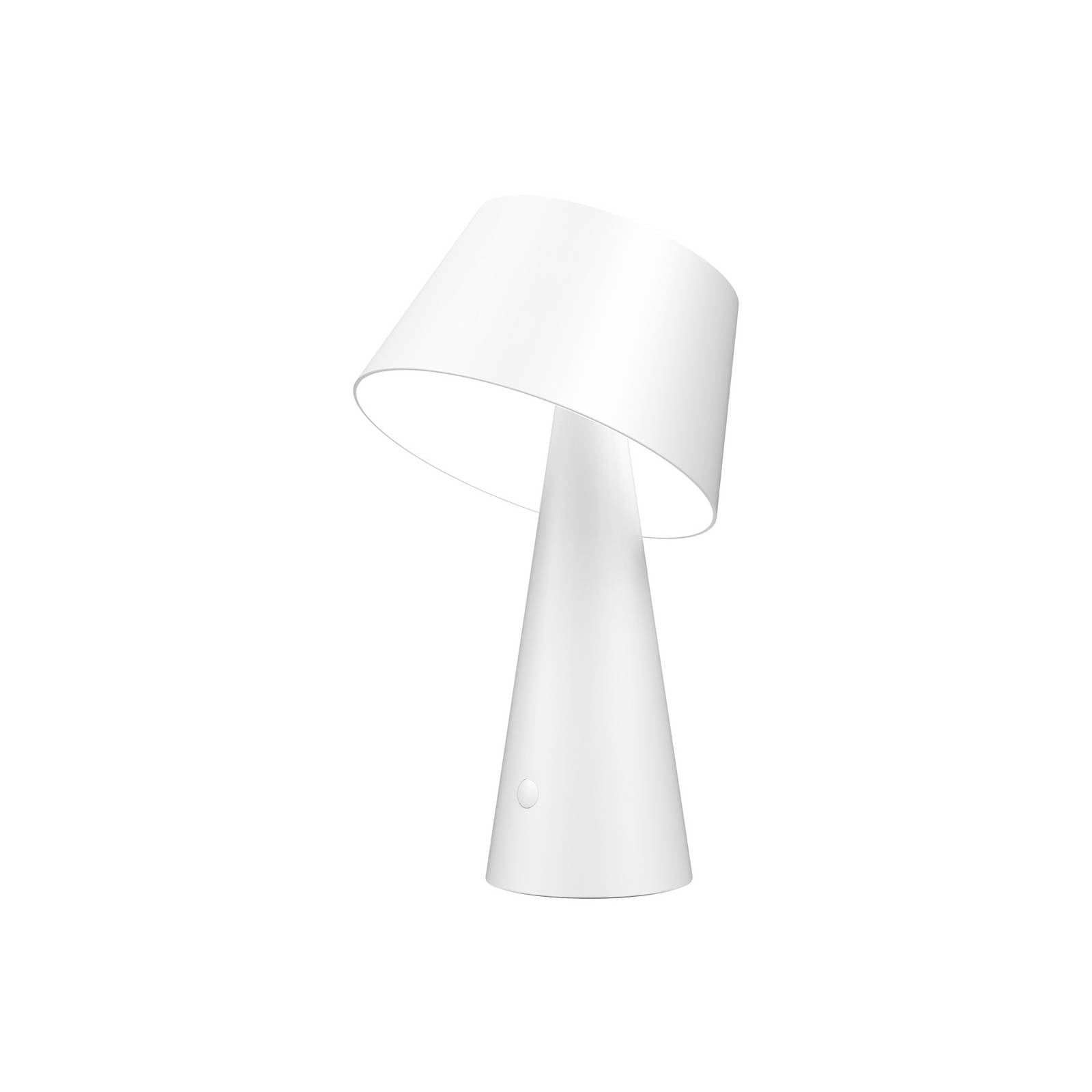 Lindby LED-Solartischlampe Lirinor, weiß, Kunststoff, Ø 13cm