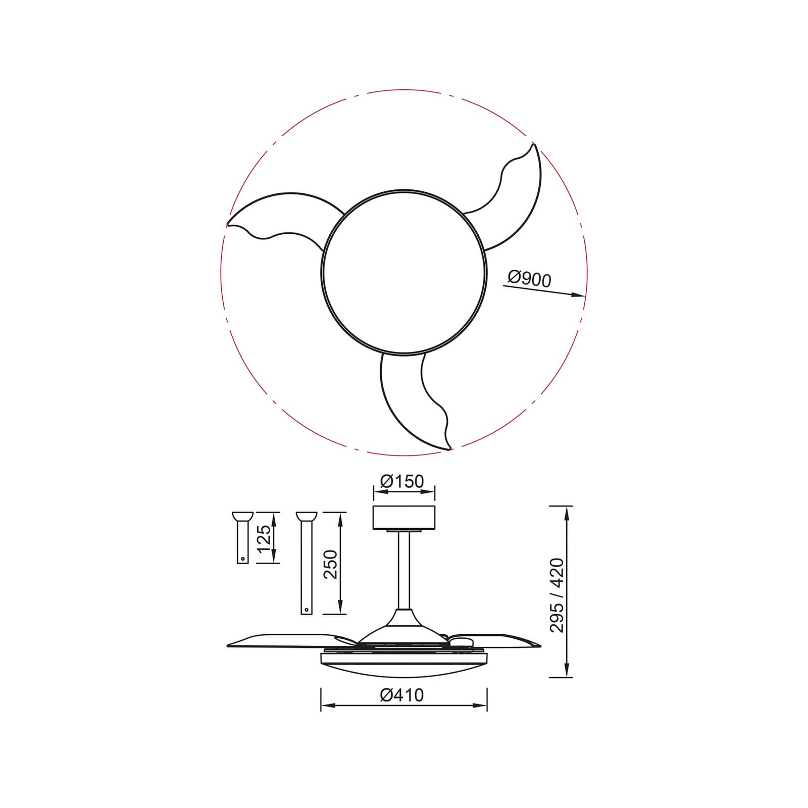 LED plafondventilator Slim Mini wit DC stil CCT - Mantra LED plafondventilator Slim Mini wit DC stil CCT - Mantra