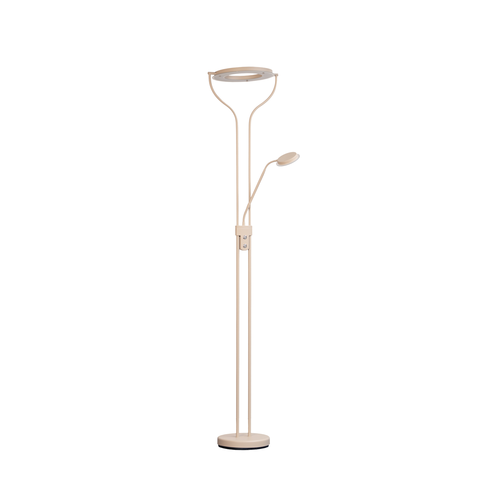 LED-Stehlampe Davos, sandfarben, Höhe 180 cm, 2-flg., CCT