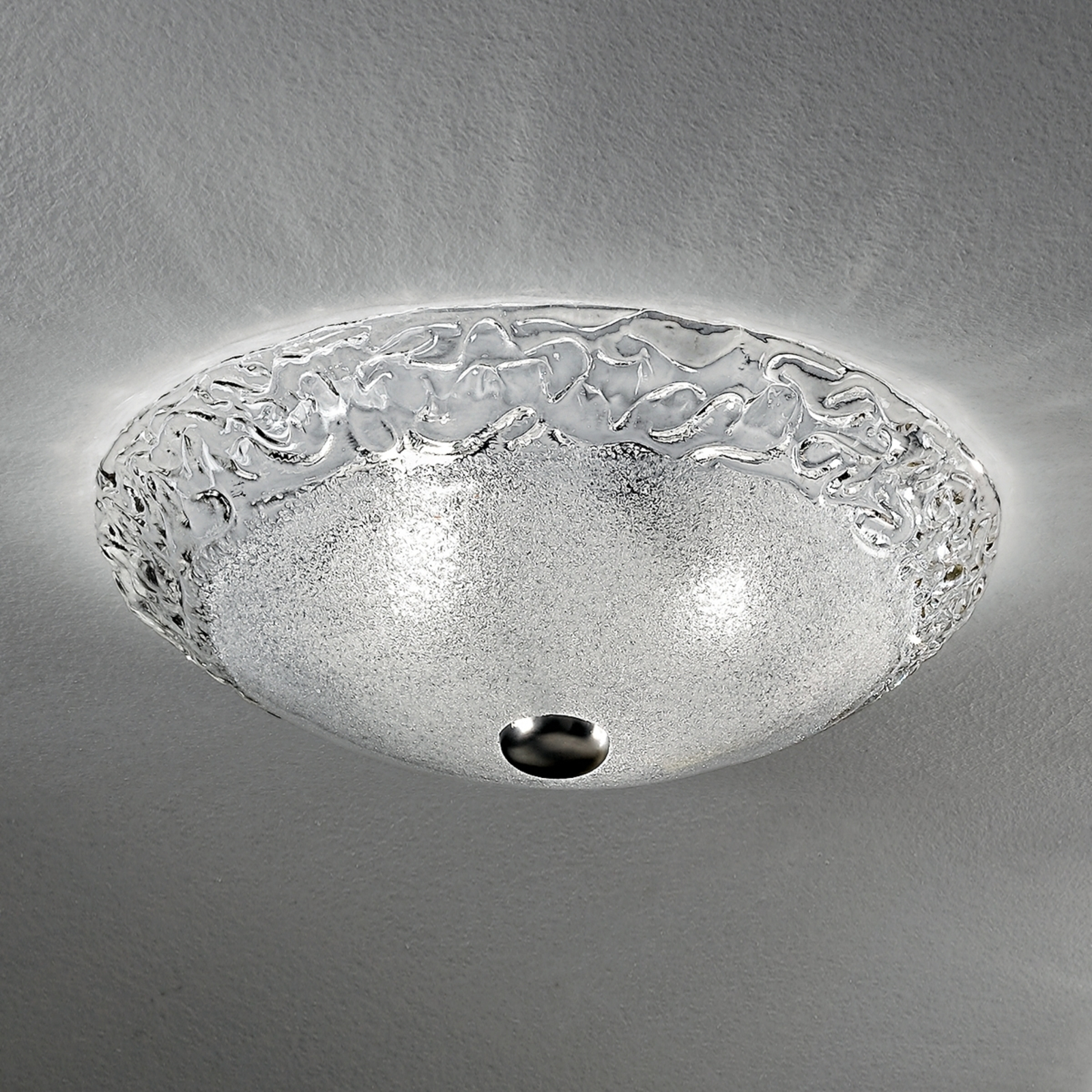 Orion Finnja Ceiling Light with Beautiful Icy Look 40 cm, for Living / Dining Room, Lacquered iron, glass, E27, 40 W, energy efficiency: A++