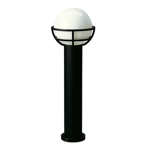 Zuillamp zwart met opaalglas