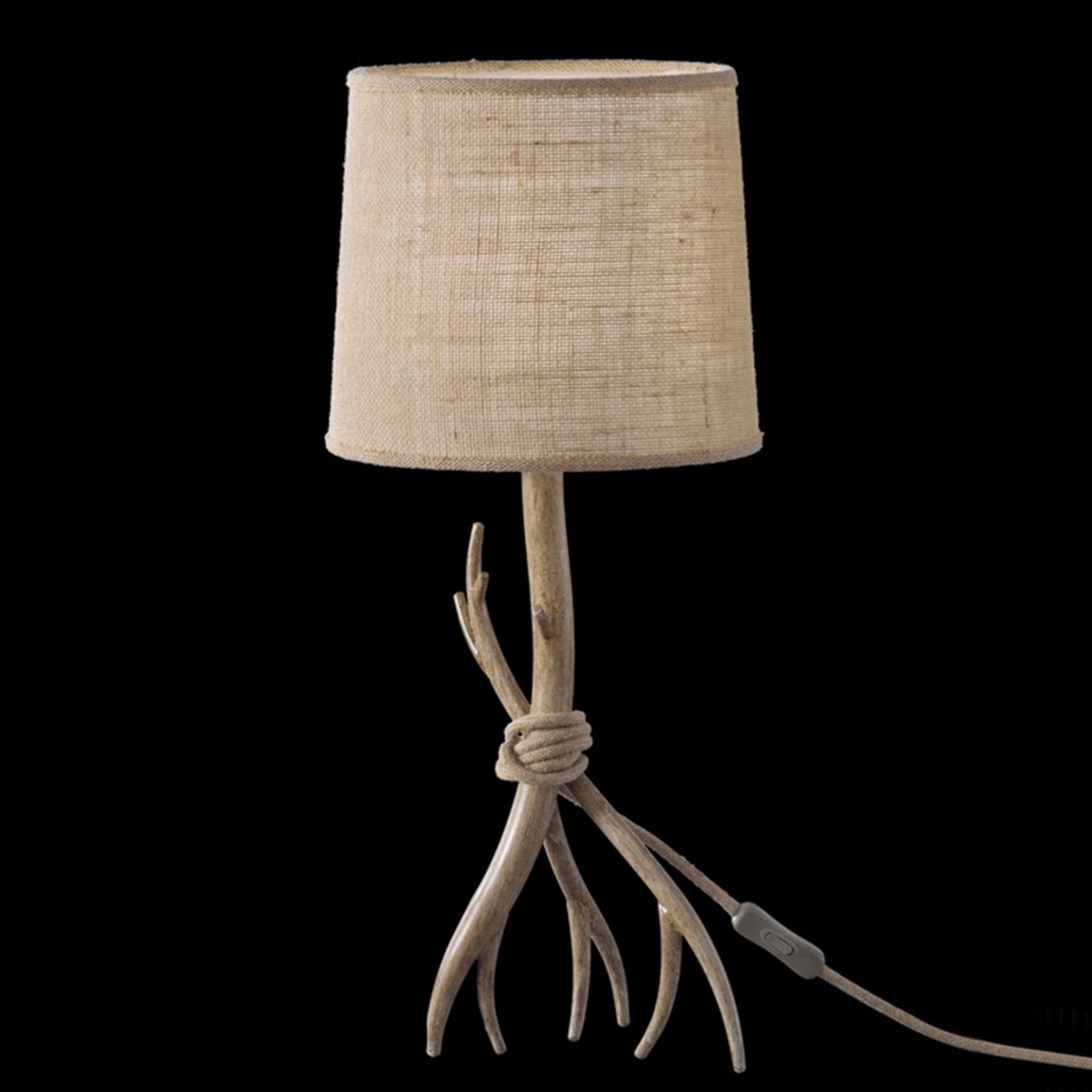 Candeeiro de mesa Sabina com abajur em tecido