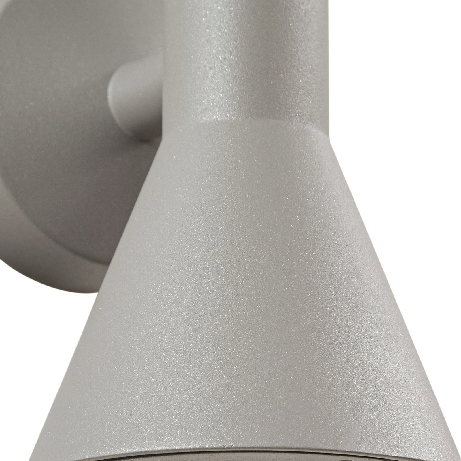 Lucande Xalor outdoor wall light, grey, IP65, metal, GU10