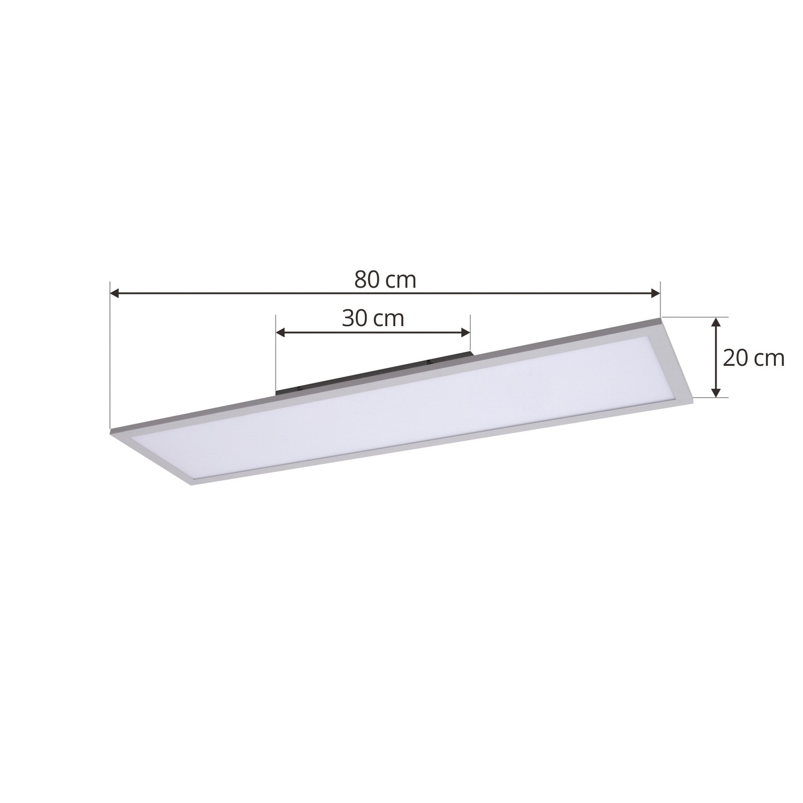 Lindby LED панел Enhife, бял, 80 x 20 cm, алуминий