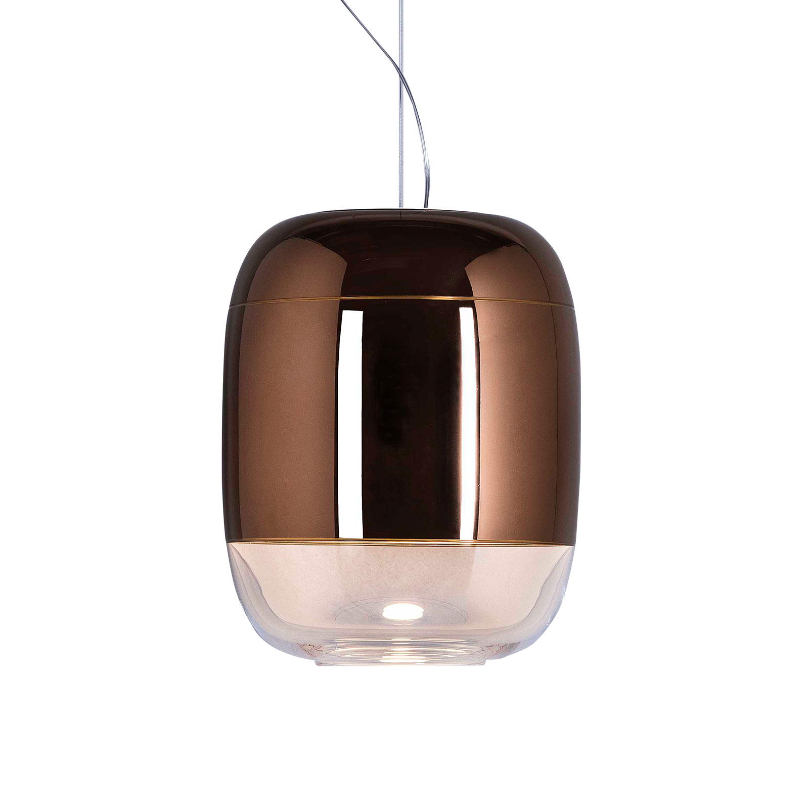 Prandina Gong S3 hanging light, metallic copper