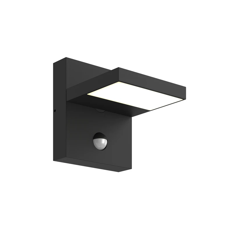 Lucande - Silvan Applique Murale d'Extérieur w/Sensor Graphite/White