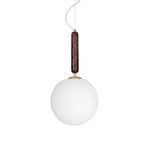 Torrano hanging light, red, Ø 30 cm, marble – Globen Lighting