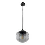 Hanglamp Vibe, grafietgrijs-transparant glas, Ø 20 cm