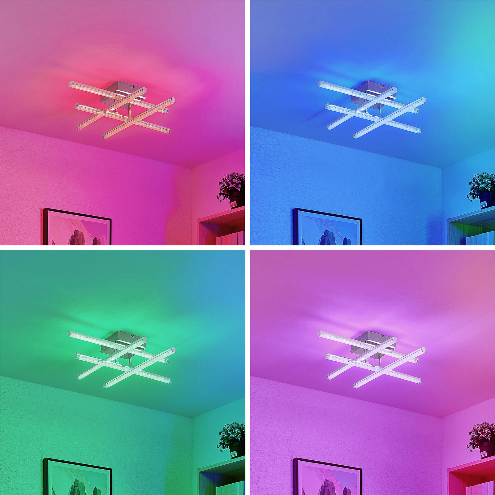 Lindby Yokabed LED mennyezeti lámpa RGB-színváltós