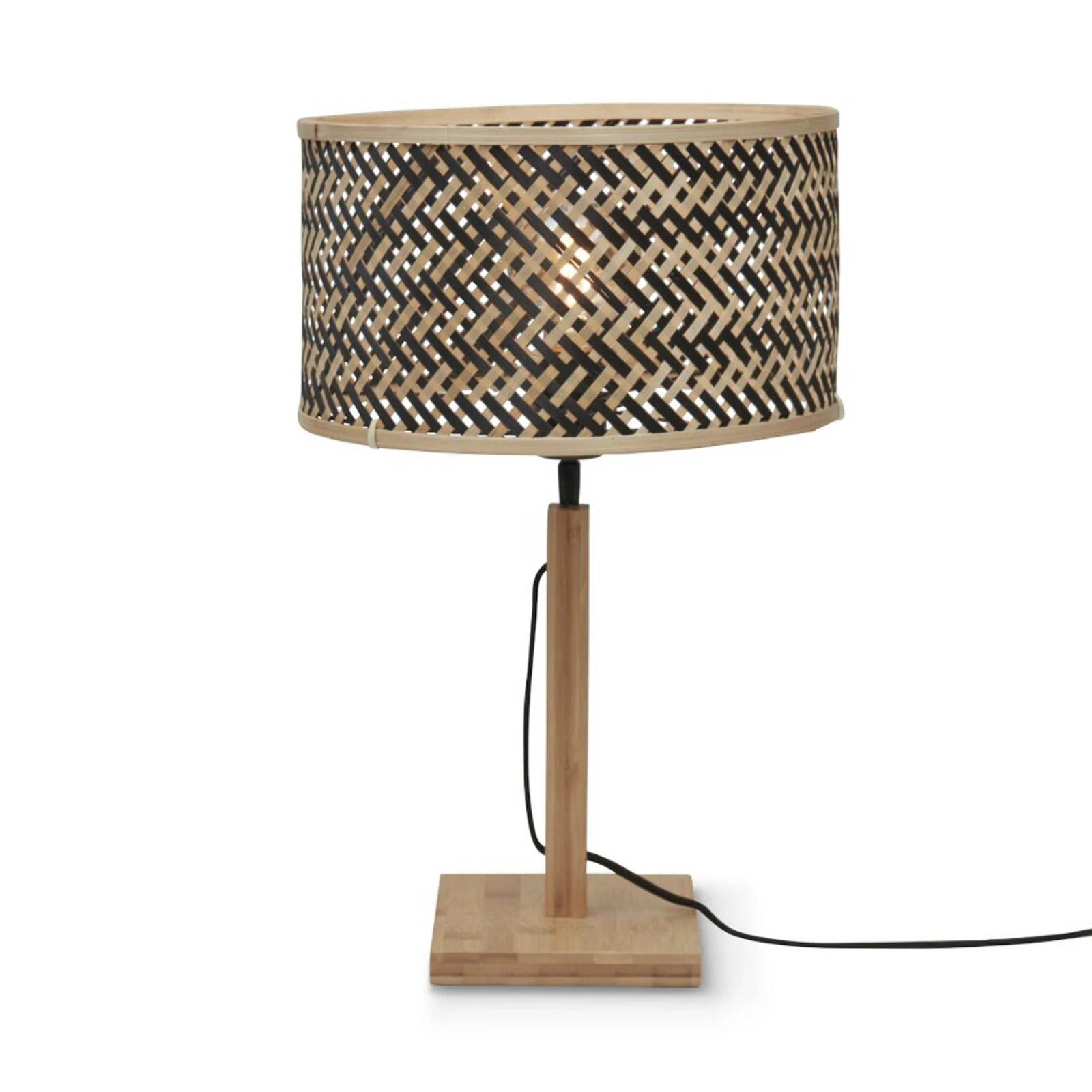 Stolová lampa GOOD & MOJO Java, prírodná/čierna, bambus, podstavec