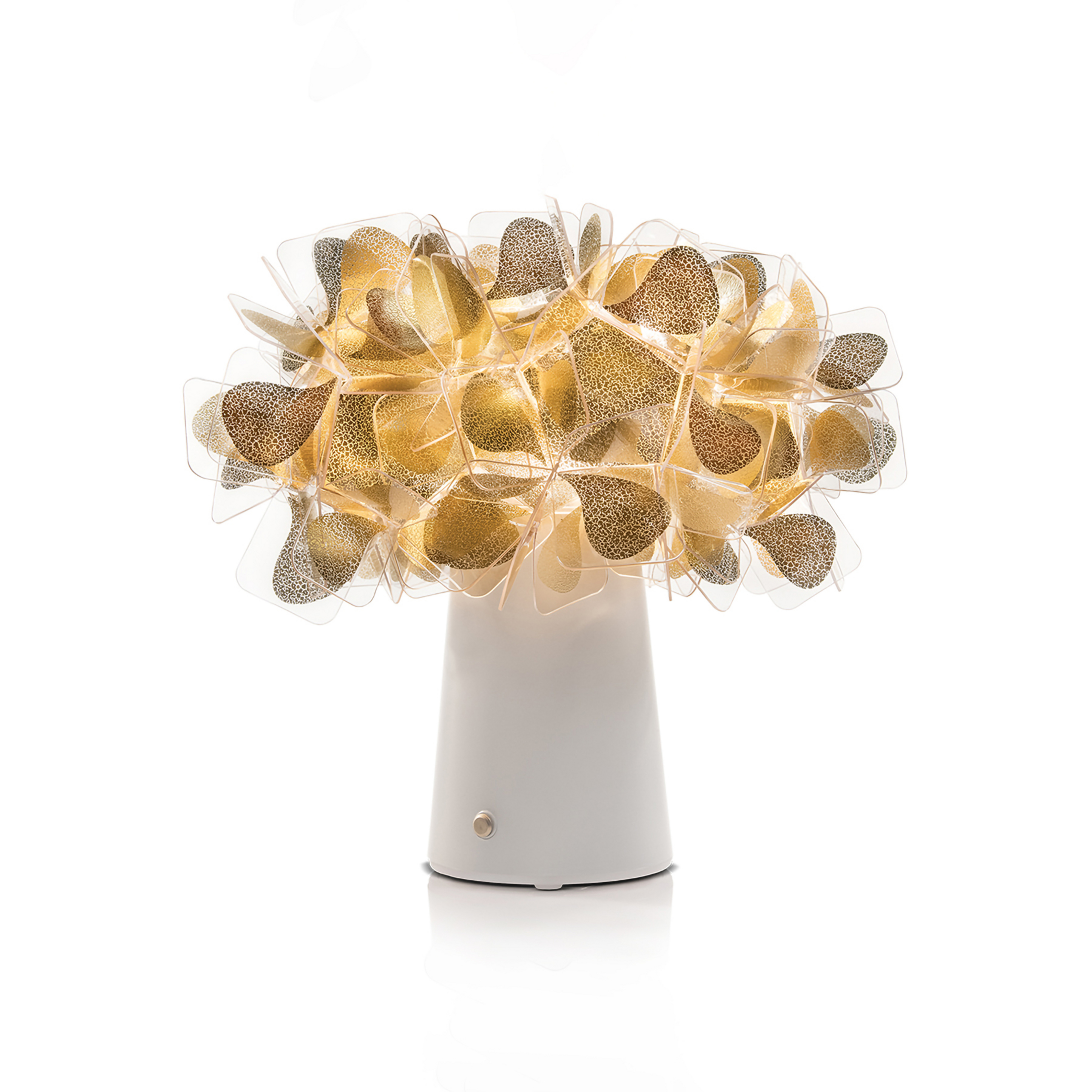 Slamp Clizia Mama Non Mama mesa LED dourada/branca