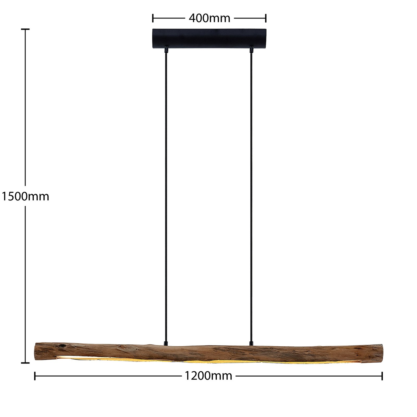 Nekala LED Pendelleuchte Wood - Lindby