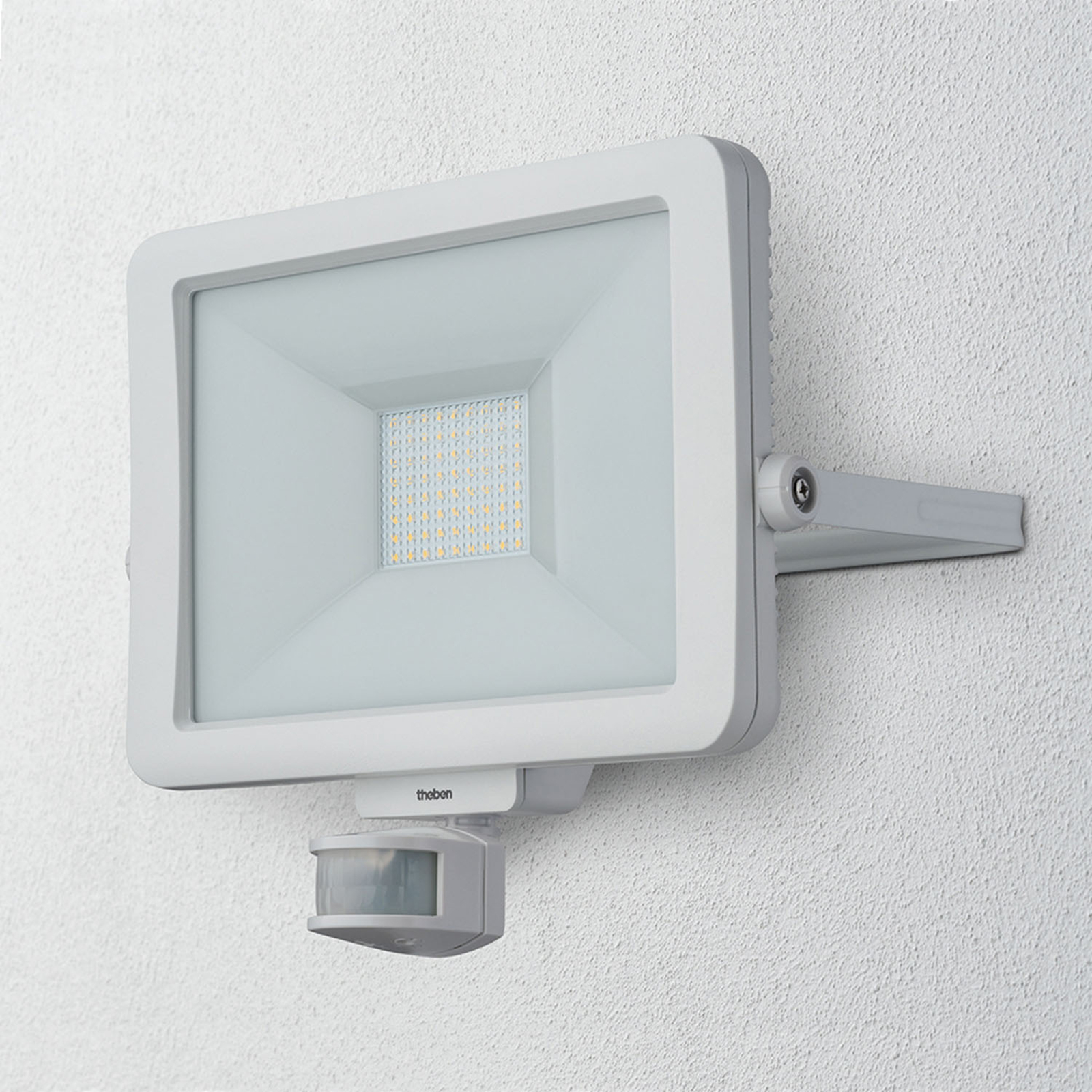 THEBEN Theben theLeda B50L LED outdoor spotlight, white, aluminium, 50 W, energy efficiency: A+, W: 30 cm, H: 23.8 cm