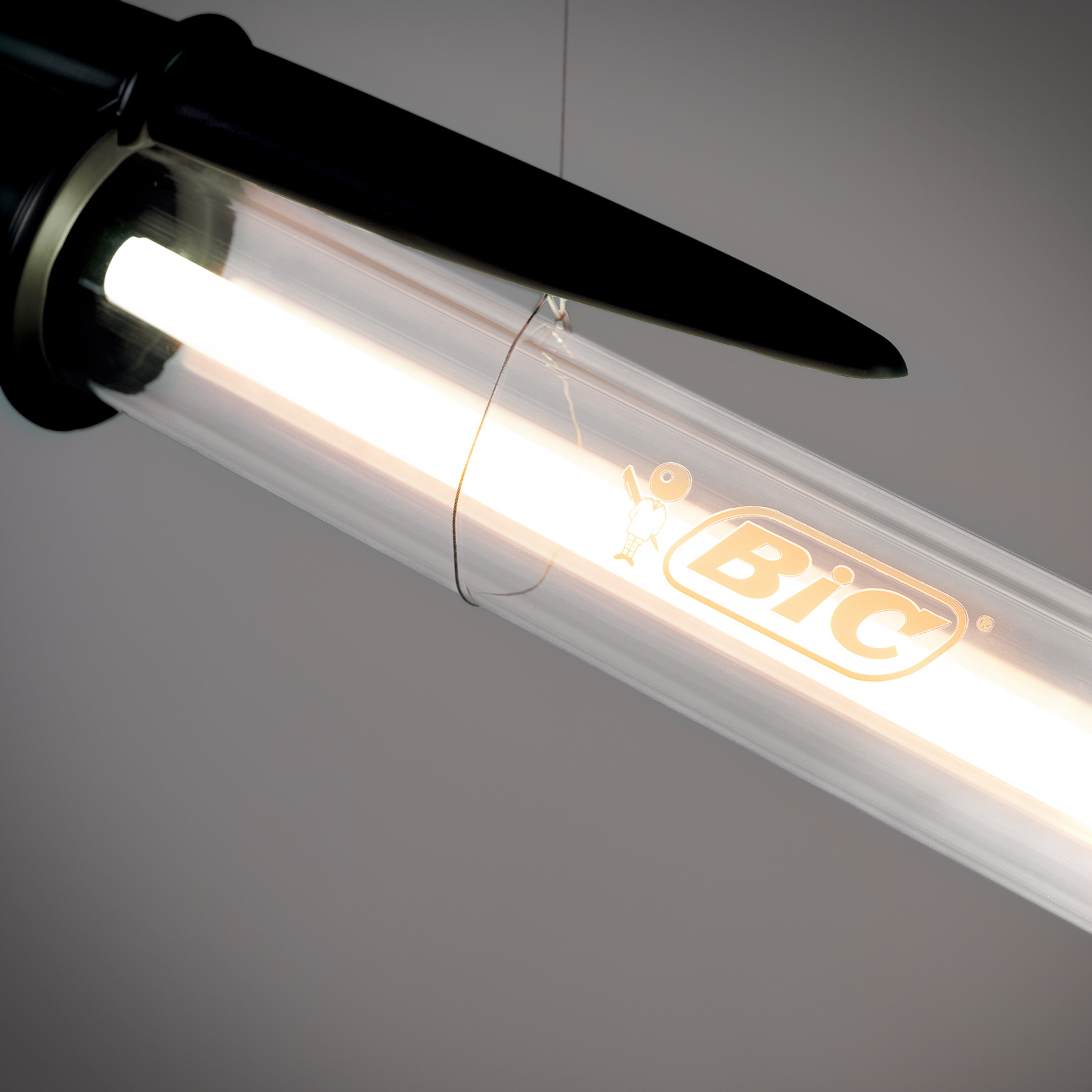 BIC LED-Pendelleuchte, schwarz, Länge 173 cm - Seletti