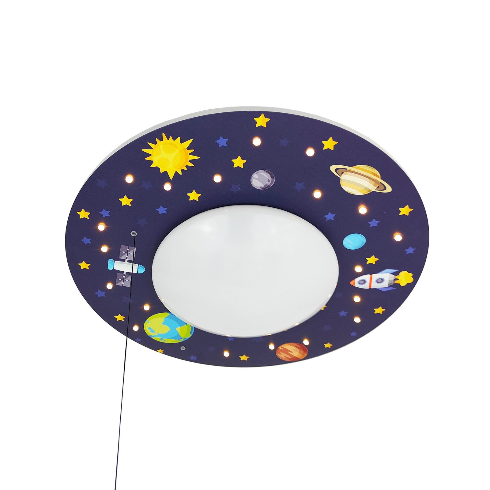 Space ceiling light with an LED starry sky