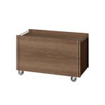 Aufbewahrungsbox mit Rädern, Eiche/Edelstahl - Moebe