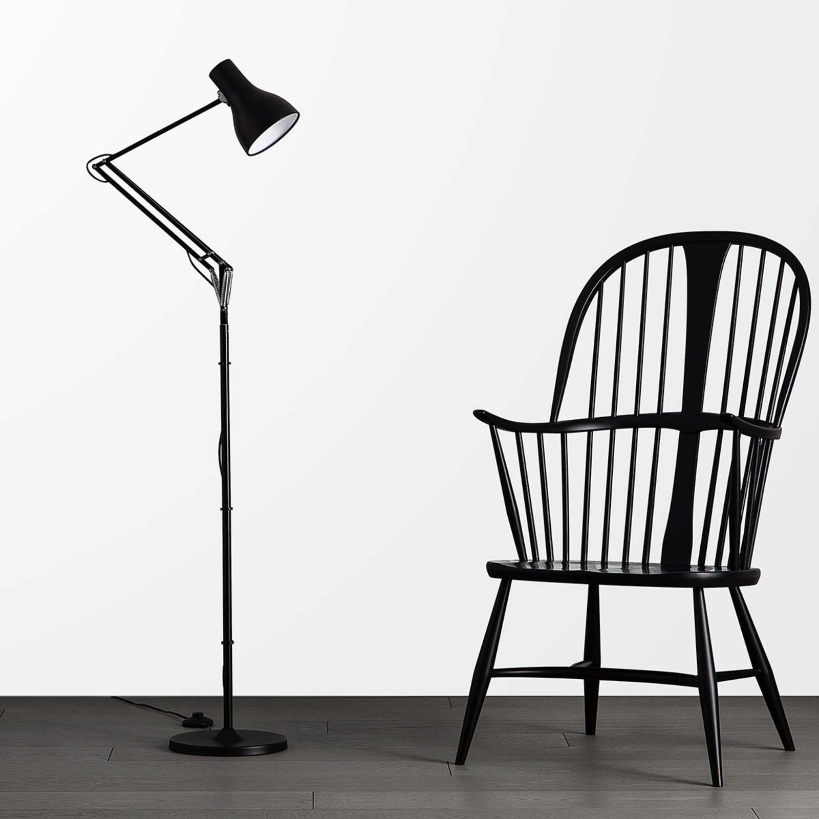 Anglepoise Type 75 lampadaire noir velours