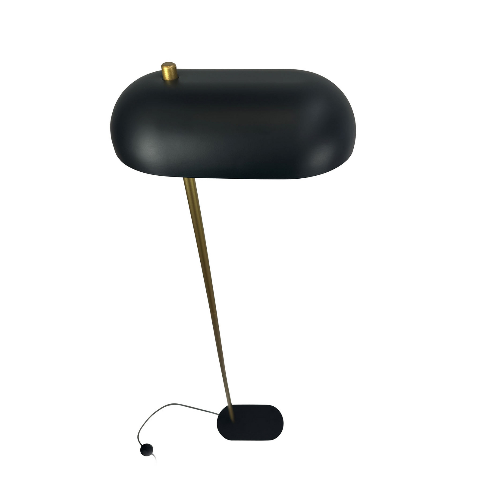 Lampe sur pied Dyberg Larsen Arch, noir/laiton, 143 cm