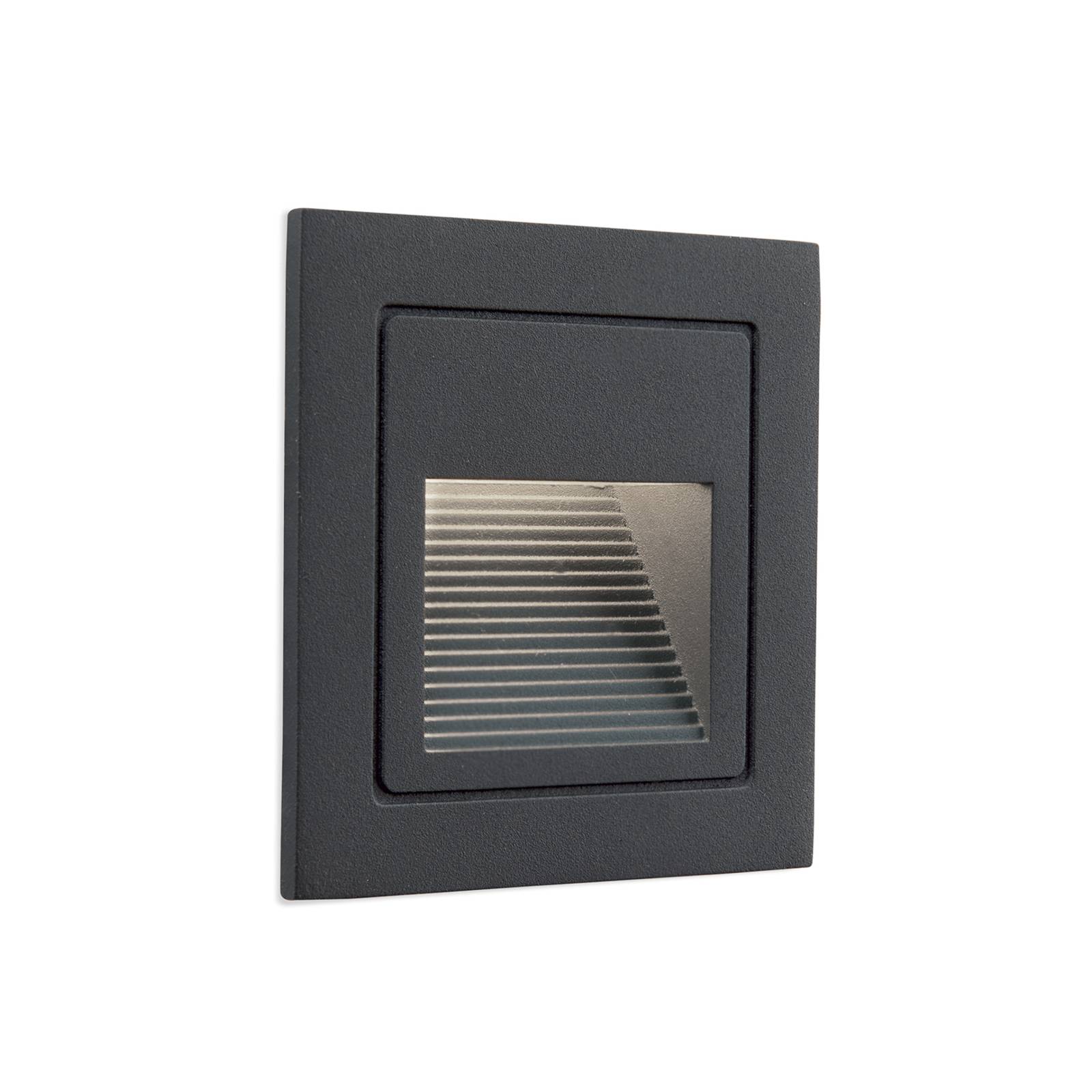 LED-Wandeinbaulampe Loro anthrazit Breite 85 cm Alu