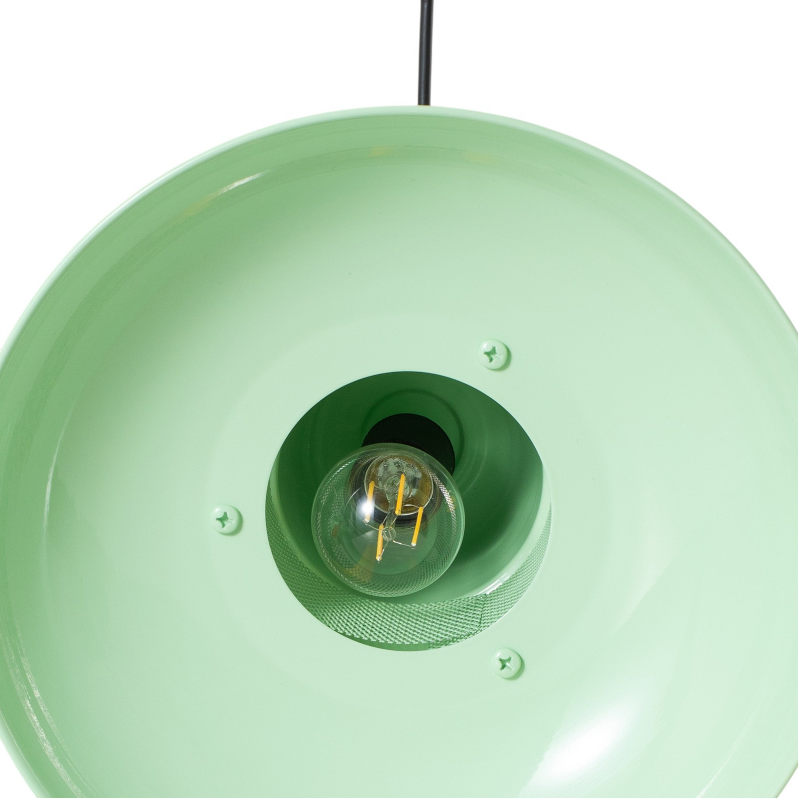 Lampa wisząca Lorenz, miętowa zieleń, Ø 34 cm, metal, E27