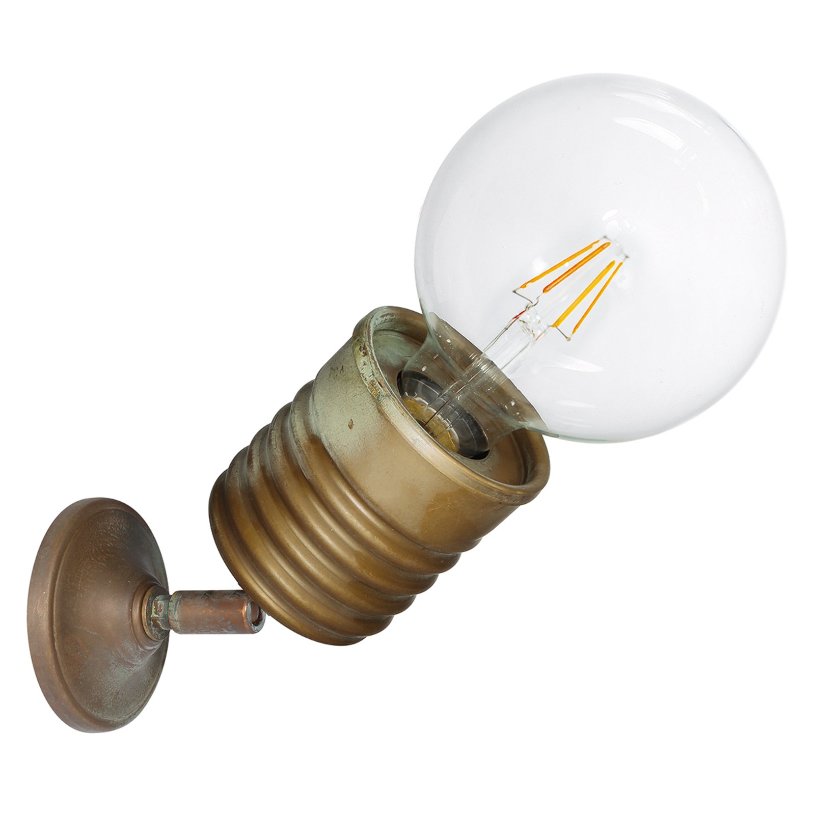 Orti wall light with joint, antique brass