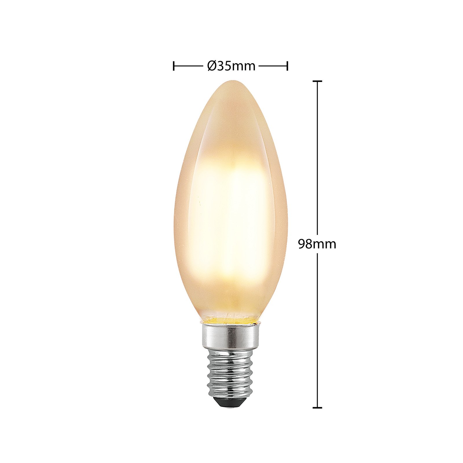 Arcchio LED-Kerzenlampe E14, 4 W, matt, 2.700 K, dimmbar
