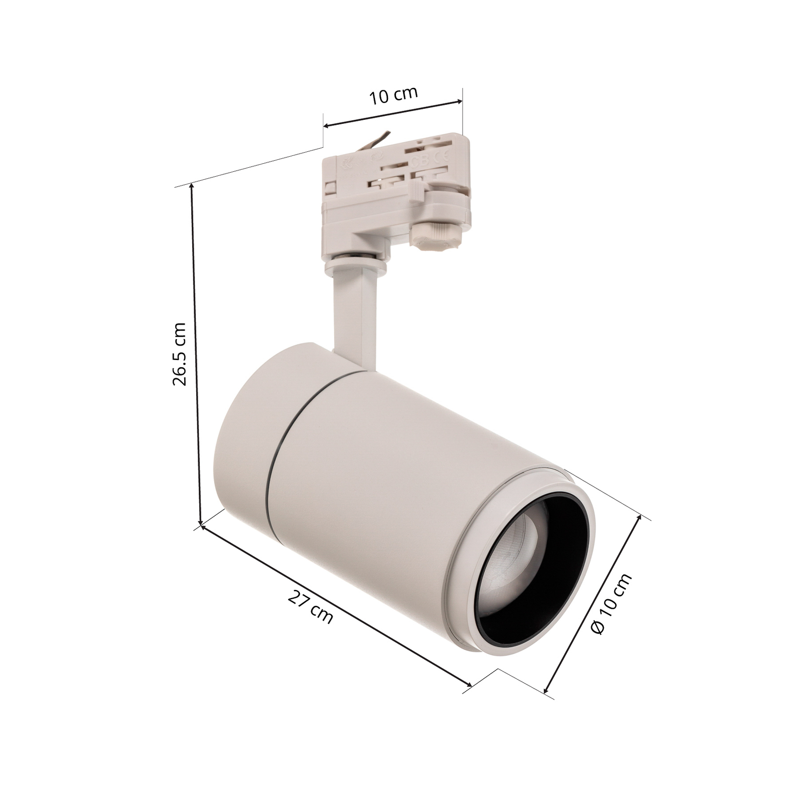 Arcchio Projecteur à LED sur rail Nanna, 4000K, blanc, DALI