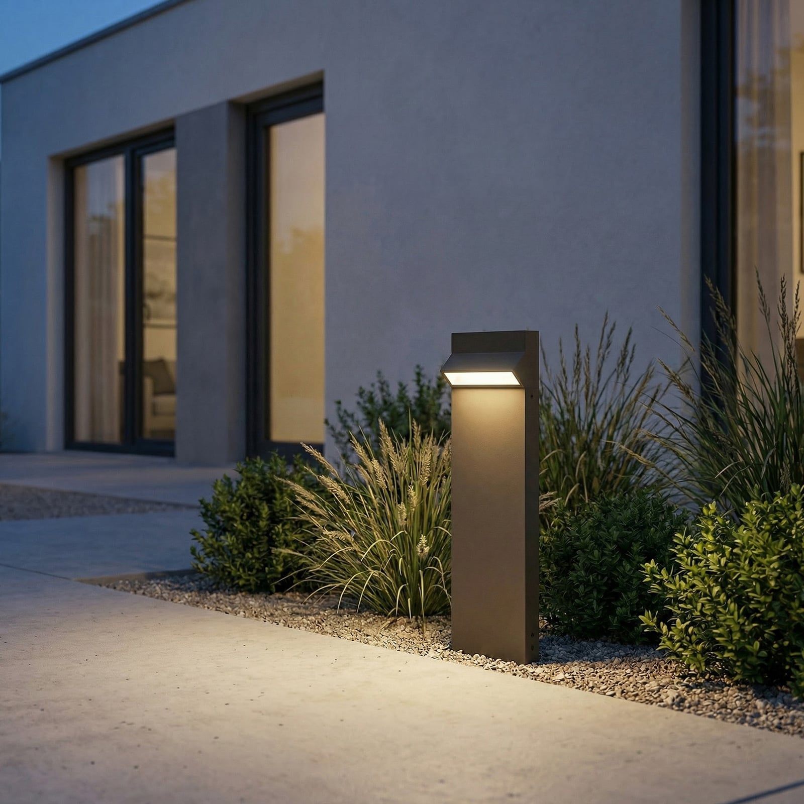 Arcchio LED-ulična svetilka Vonar, višina 50 cm, antracit