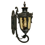PHILADELPHIA Applique da esterno bronzo/ambra 53 cm IP44 - Elstead