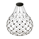 Mesh Lampa Wisząca Ø80xH60 3m w/Wireless Kit Black - Luceplan