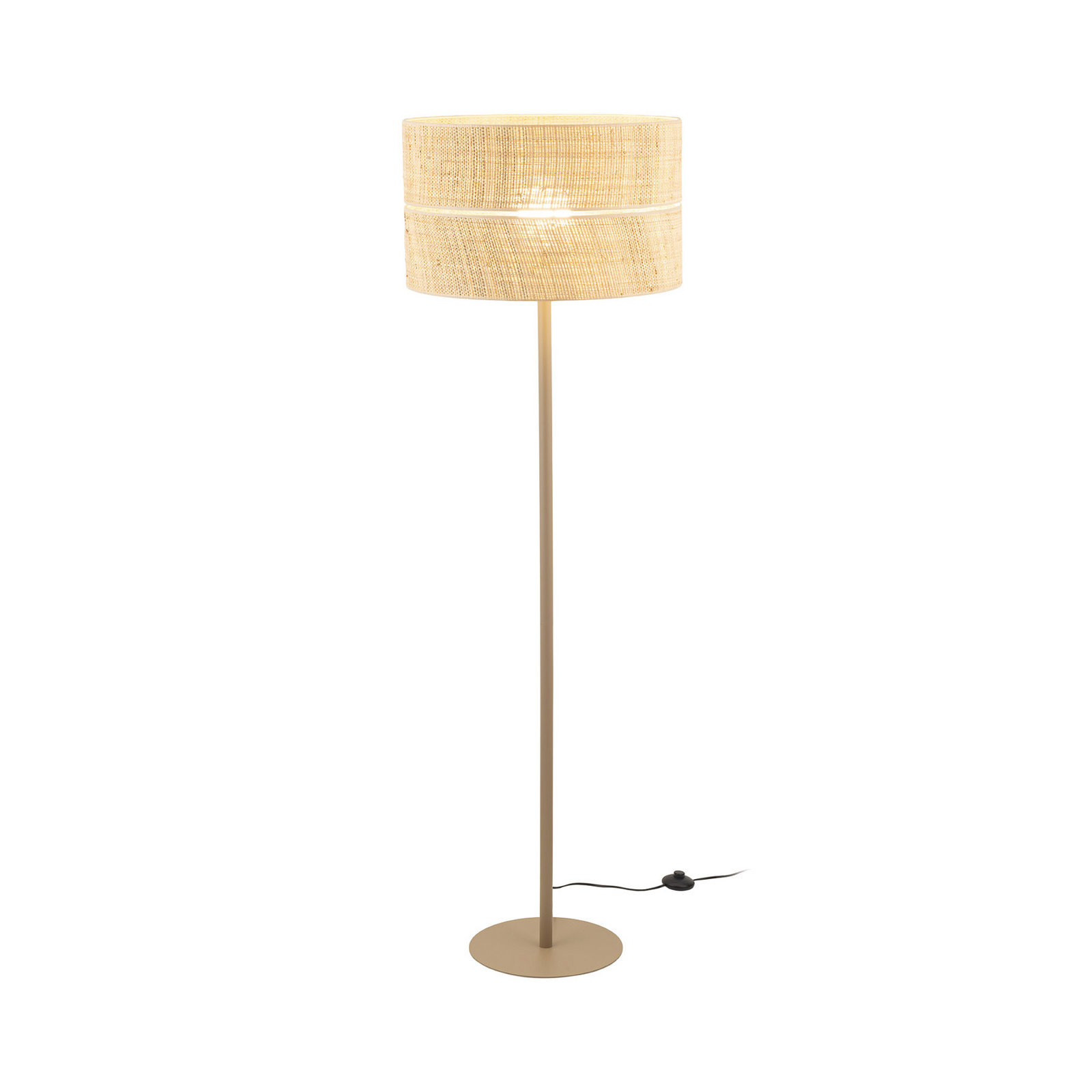 Piantana Calma, beige, rafia, altezza 159 cm, E27