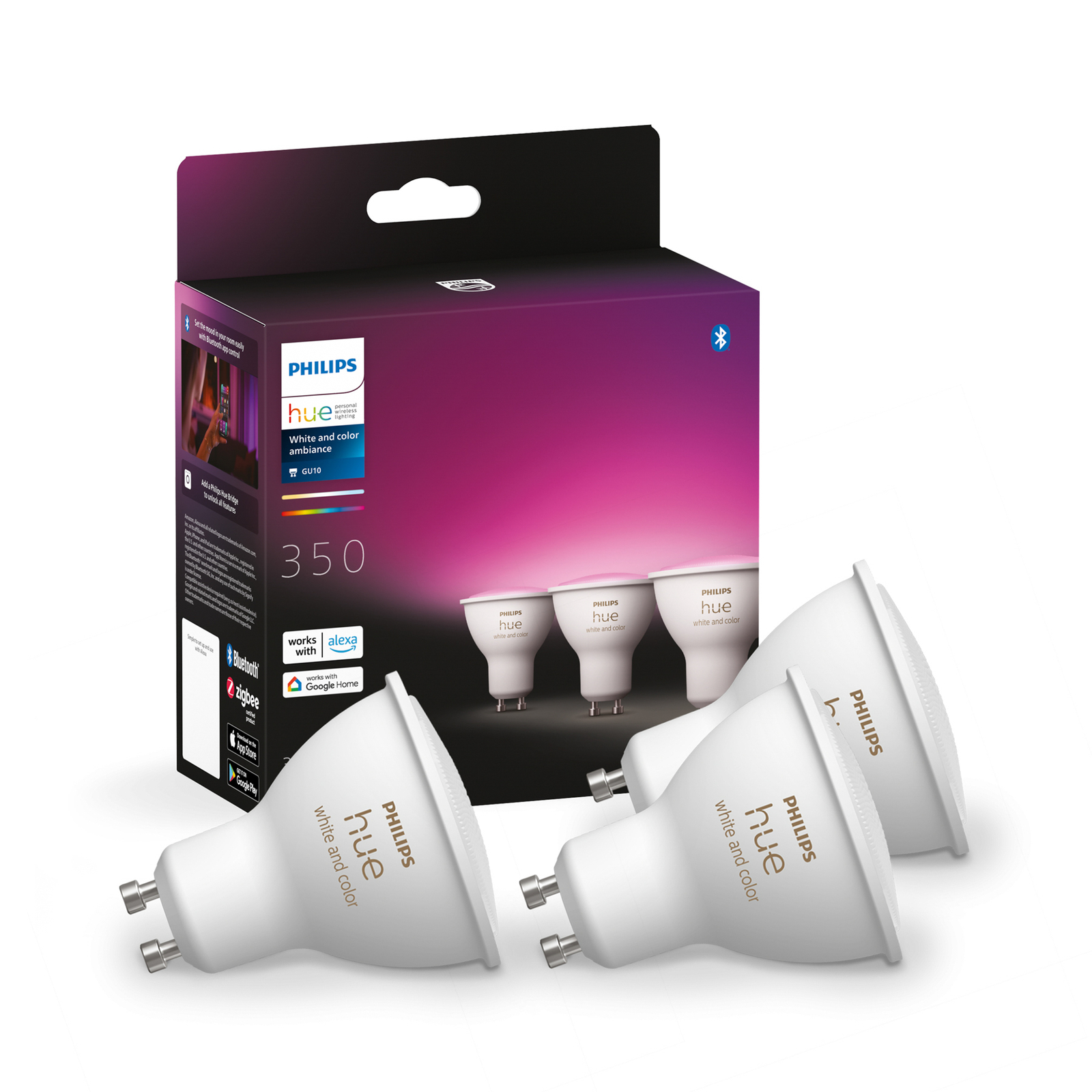 Philips Hue White&Color Ambiance GU10 5,7W 3 ud