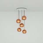 Tom Dixon Copper 25 cm Round suspension, 5 lampes